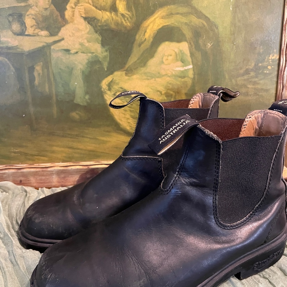 Black Leather Men's Boots